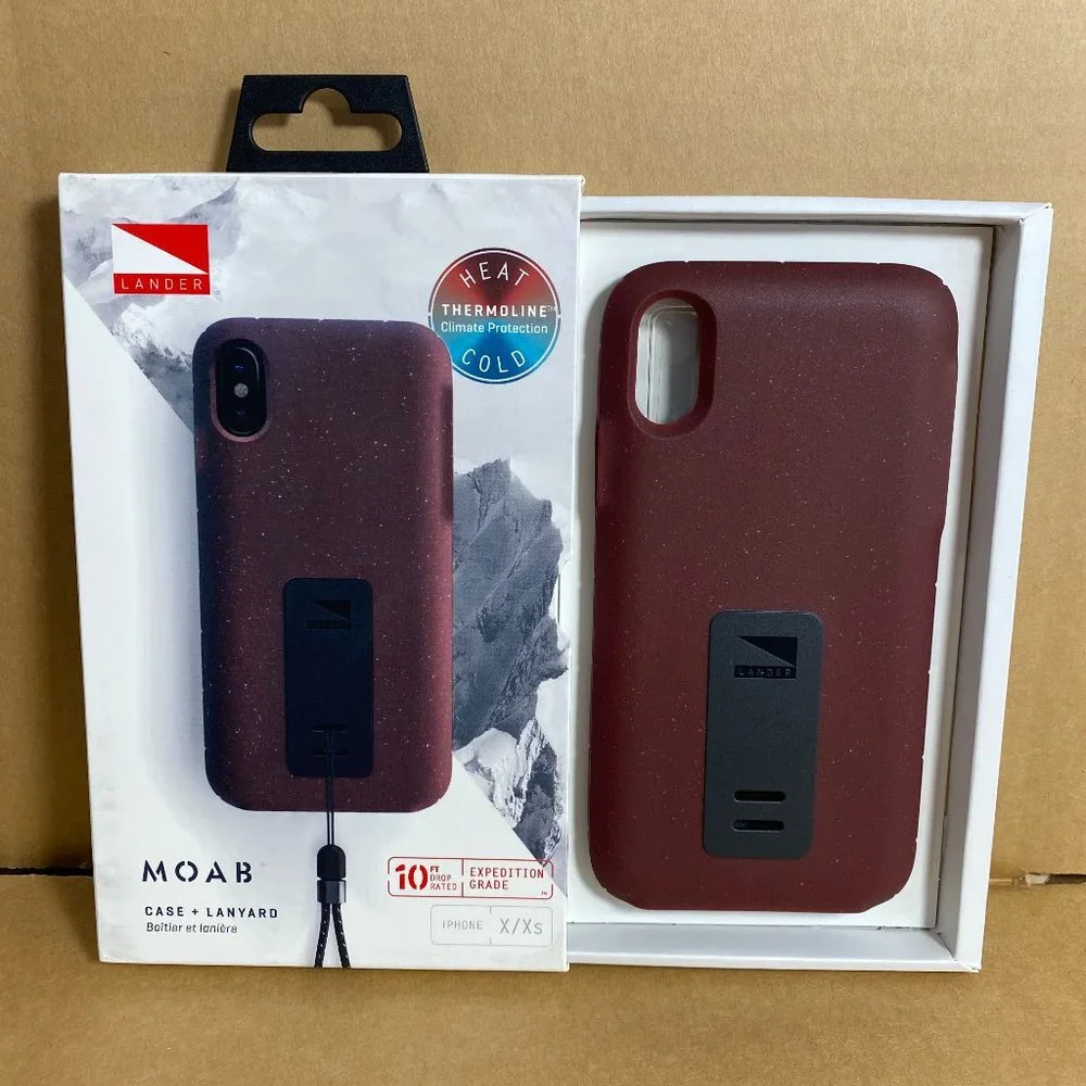 Lander‎ Moab Case for iPhone XS Red with Detachable Lanyard